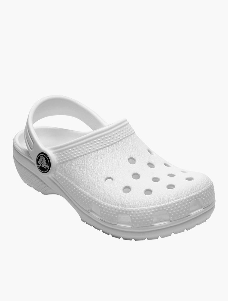 MyRunway Shop Crocs Kids White Classic Round Toe Clogs for Kids
